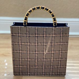 Chanel vintage tweed shopping tote